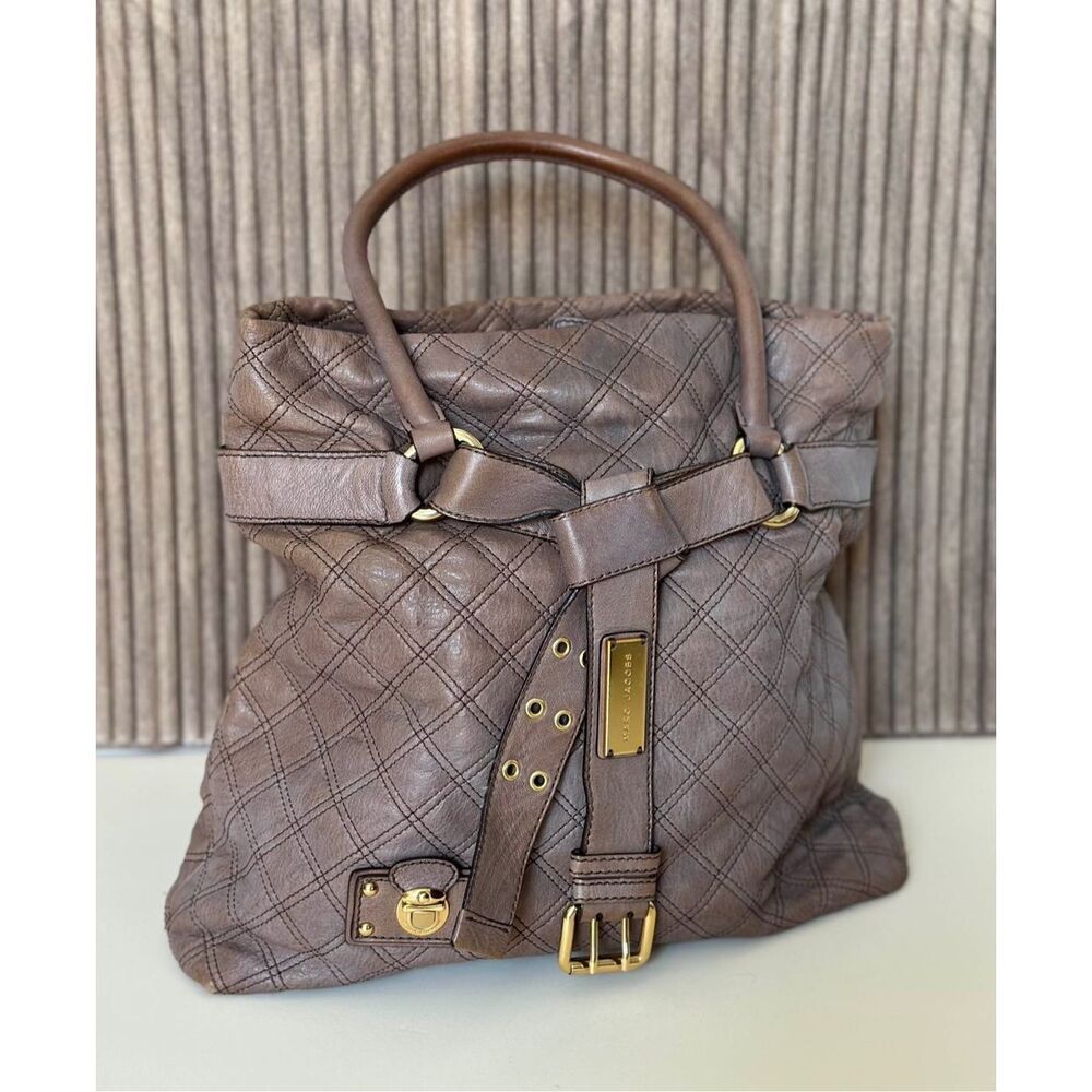 Marc Jacobs Casey Large Quilted Tote Brown - Picture 2 of 7